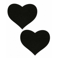 Heart Sweety Hearts Black Pasties O/S