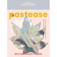 Pastease Indica Pot Leaf Silv Holographic Weed Nipple Pasties