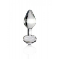 Icicles No 44 Glass Anal Plug 2.5 Inch - Clear