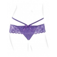 Fantasy For Her Crotchless Panty Thrill-Her O/S Purple