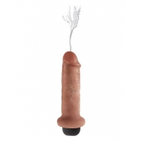King Cock 6 inches Squirting Cock Tan Dildo