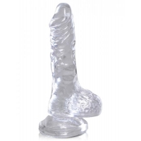 King Cock Clear 4 Inches Cock with Balls