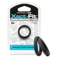 Perfect Fit Xact-Fit #10 Black Pack Of 2 Rings