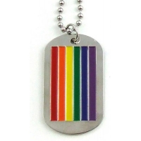 Gaysentials Rainbow Dog Tag Necklace