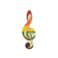 Gaysentials Lapel Pin Rainbow Musical Note