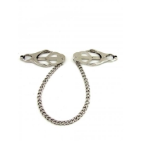 M2M Nipple Clamps Jaws With Chain Chrome