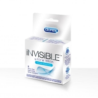 Durex Invisible Ultra Thin Latex Condoms 3 Pack