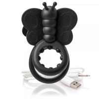 Charged Monarch Wearable Butterfly Black Vibrating Ring