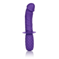Silicone Grip Thruster Purple G-Spot Dildo