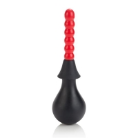 Ribbed Anal Douche Black Red