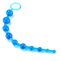 X 10 Beads Graduated Anal Beads 11 Inch - Blue