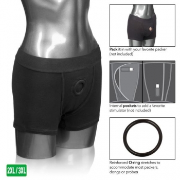 Packer Gear Black Boxer Brief Harness 2XL/3XL