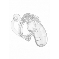 Mancage Chastity 3.5in Cage W/ Plug Model 10 Transparent