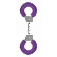 Ouch Beginners Handcuffs Furry Purple