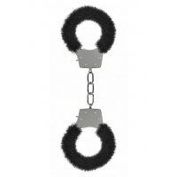 Ouch Pleasure Handcuffs Furry Black