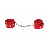 Ouch Leather Cuffs Red