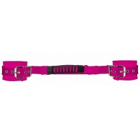 Ouch Adjustable Leather Handcuffs Pink