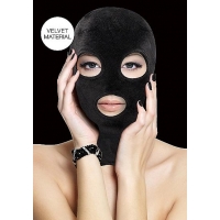 Velvet & Velcro Mask W/ Mouth & Eye Opening Black