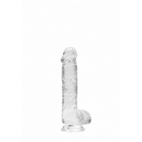 Realcock Crystal Clear Dildo W/ Ball 6in