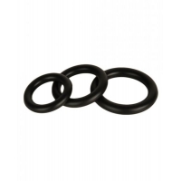 Silicone Stretchy Donut Cock Rings Black 3 Pack