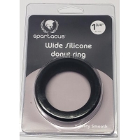 Wide Silicone Donut Ring Black 1.75 