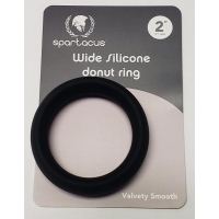 Wide Silicone Donut Ring Black 2 