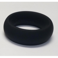 Wide Silicone Donut Ring Black 2 