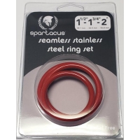 Red Stainless Steel C-ring Set - 1.5 1.75