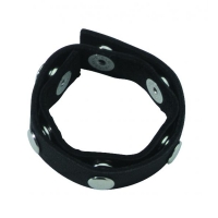Spartacus Six Speed Cock Ring Black Leather