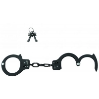 Handcuffs Black Coated Steel Single Lock - Black