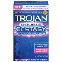 Trojan Double Ecstasy 10 Pack Latex Condoms