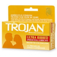 Trojan Stimulations Ultra Ribbed 12 Pack