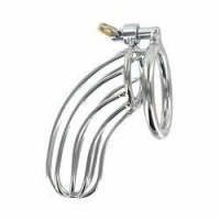 Stainless Steel Chastity Device The Birdcage Silver