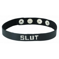 Wordband Collar - Slut - Black