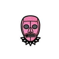 Pink Bondage Mask Pin (net)