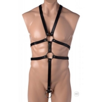Male Full Body Harness Black Leather