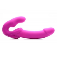Evoke Super Charged Pink Vibrating Strapless Silicone Dildo