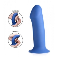 Squeeze-it Squeezable Thick Phallic Dildo- Blue