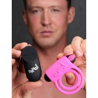 Bang! Silicone Cock Ring & Bullet W/ Remote Pink