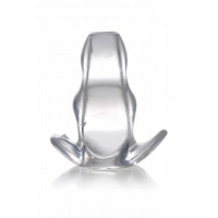 Master Series Clear View Hollow Anal Plug Small