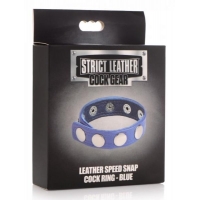 Strict Leather Cock Speed Snap Cock Ring Blue