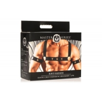 Master Series Elastic Chest Harness W/ Arm Bands L/xl