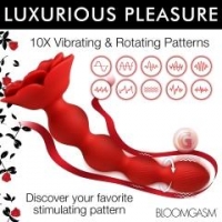 Bloomgasm Rose Twirl Vibrating & Rotating 10x Anal Beads